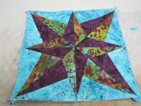 Paper pieced star from block #2 of the Behemoth